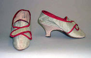 Shoes, silk, probably British